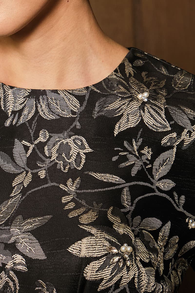 Aruna Blouse & Skirt - Black/Beige - Image 5