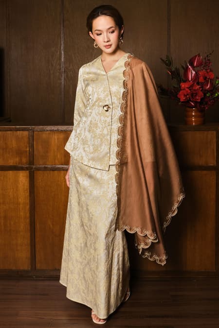 Lanidra Blouse & Skirt - Champagne