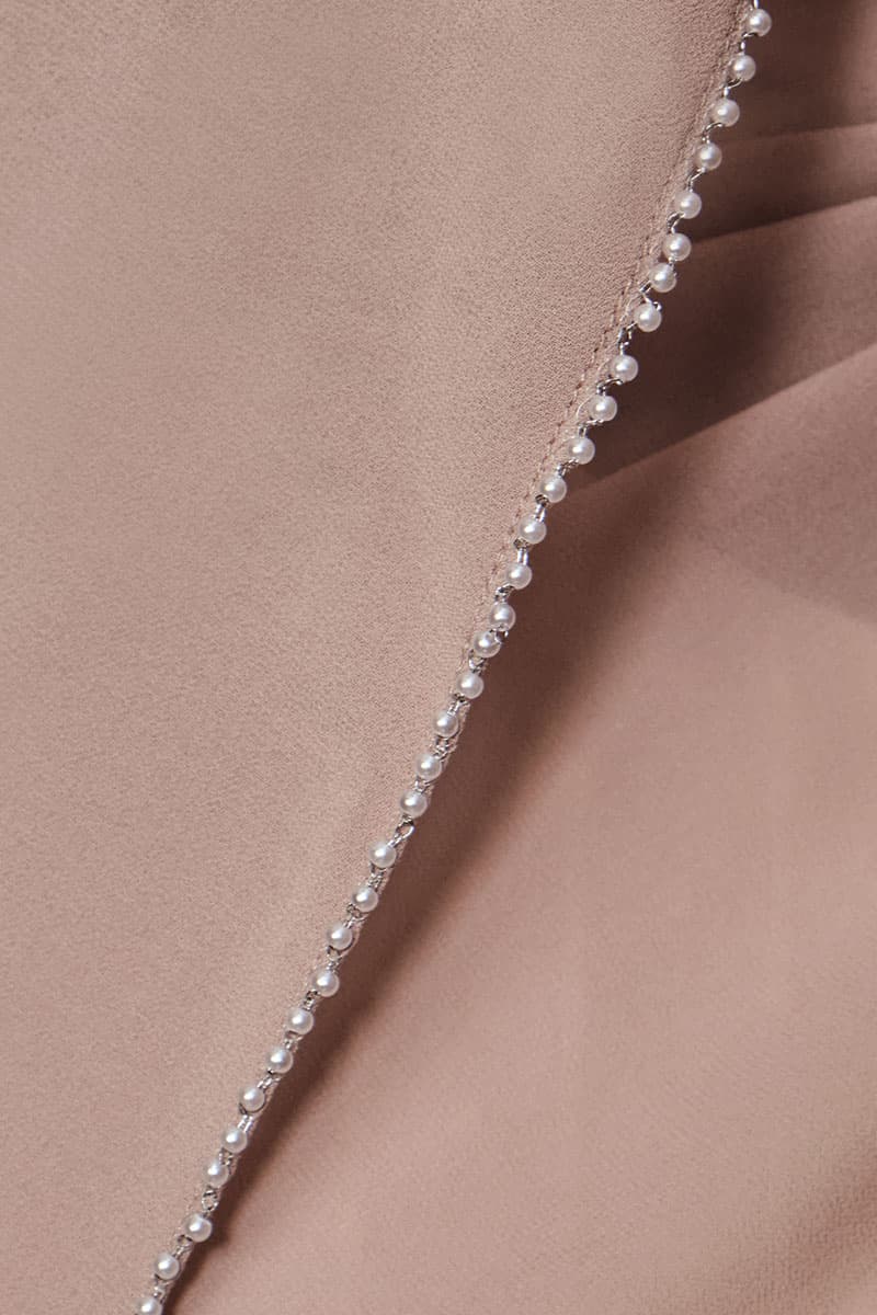 Runeeta Beaded Chiffon Headscarf - Sand - Image 3