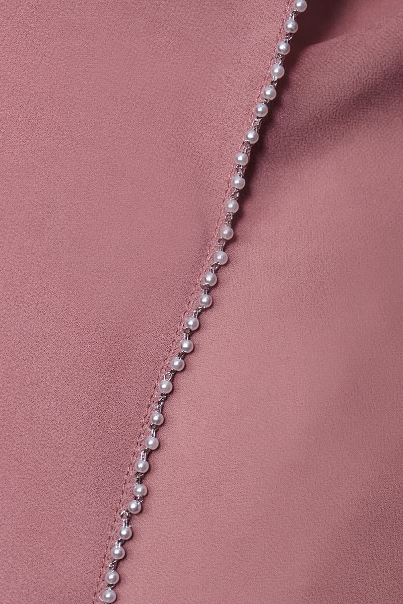 Runeeta Beaded Chiffon Headscarf - Clay - Image 3