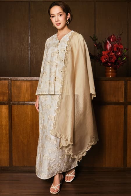 Rajendra Blouse & Skirt - Ivory