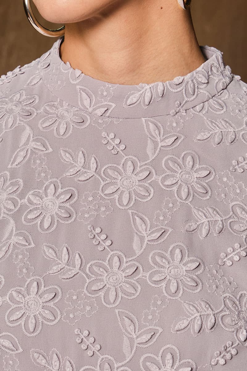 Surendra Blouse & Skirt - Lavender Ice - Image 5