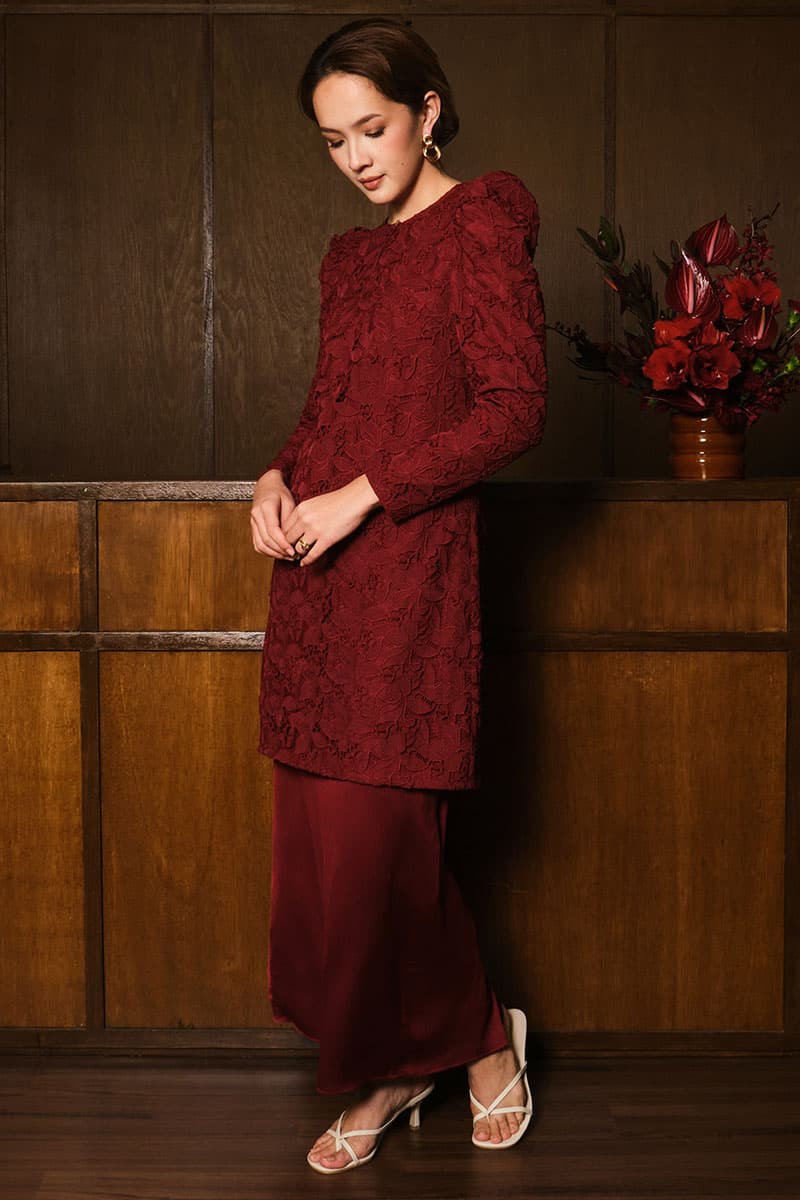 Devandra Blouse & Skirt - Cordovan - Image 3