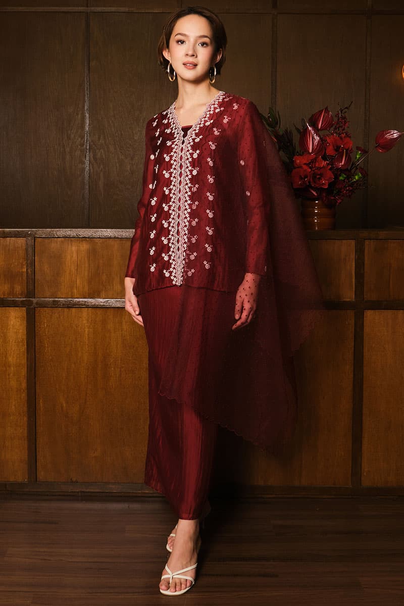 Nawildra Blouse & Skirt - Cordovan - Image 1