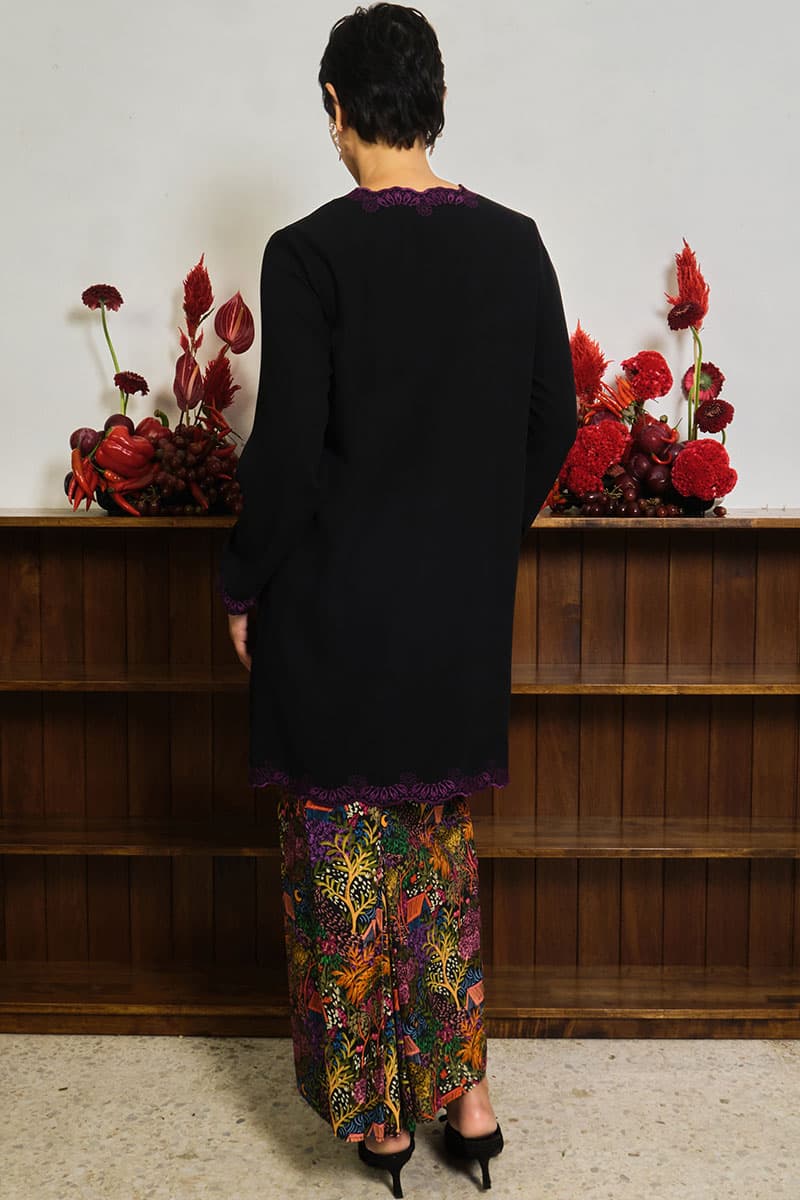 Inang Blouse & Skirt - Black/Black Print - Image 4