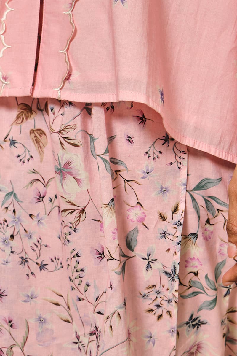 COTTON Dhiyara Blouse & Skirt - Pink Quartz - Image 6