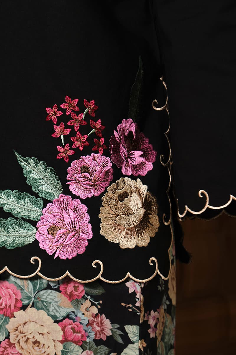 COTTON Khawla Blouse & Skirt - Black - Image 5