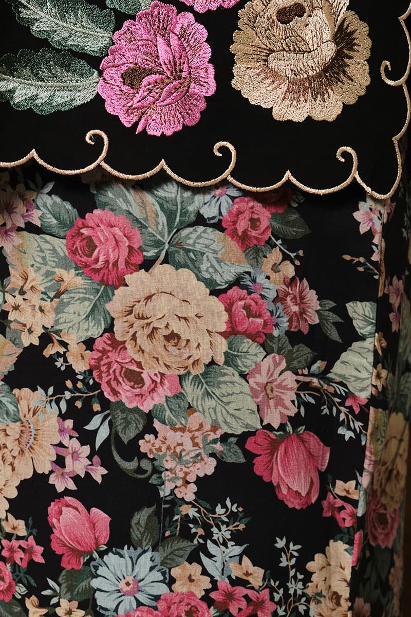 COTTON Khawla Blouse & Skirt - Black - Image 6