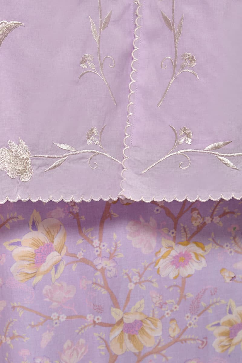 COTTON Larasti Blouse & Skirt - Lilac - Image 7