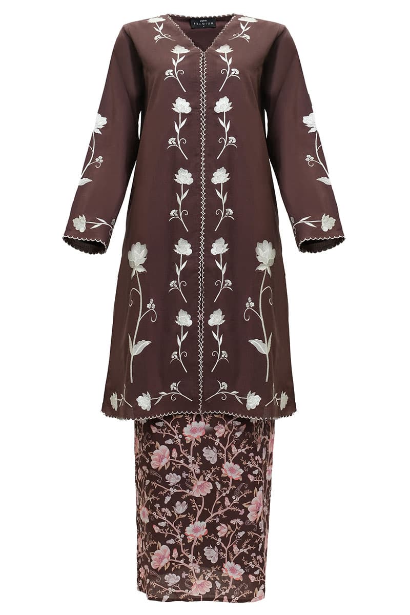 COTTON Larasti Blouse & Skirt - Dark Cocoa - Image 2