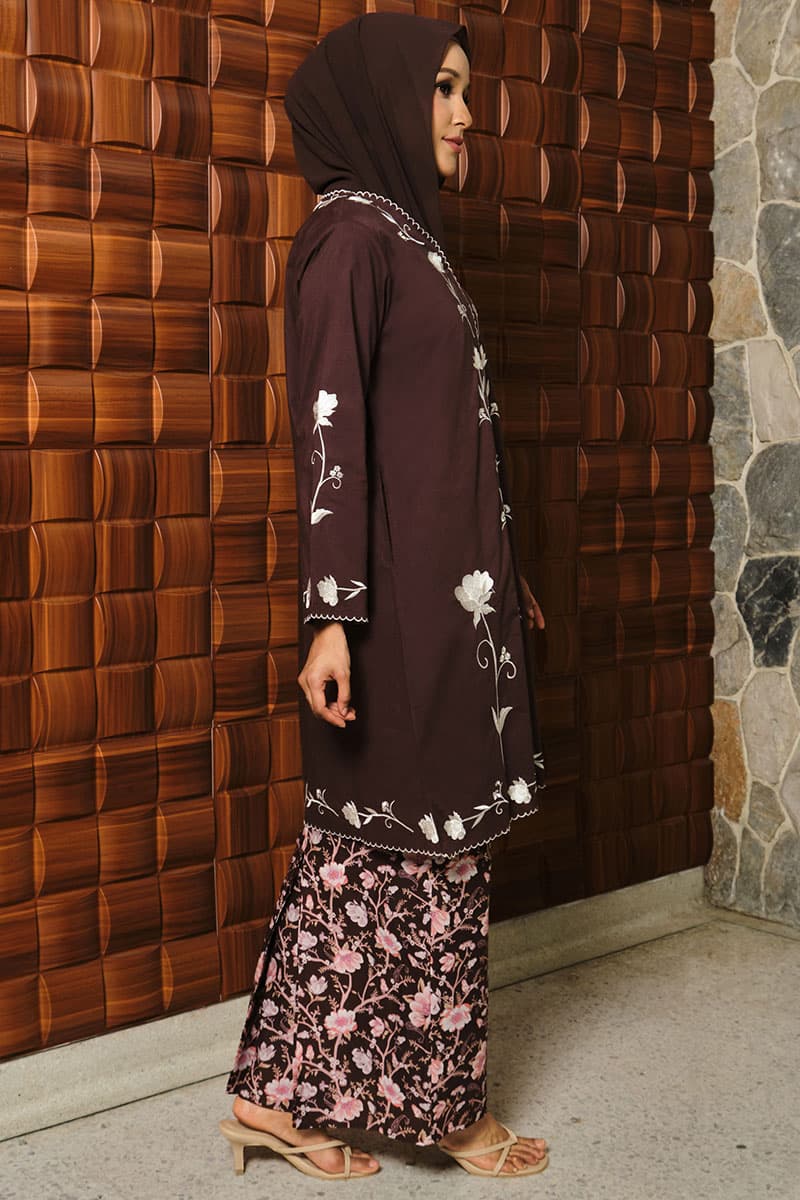 COTTON Larasti Blouse & Skirt - Dark Cocoa - Image 3