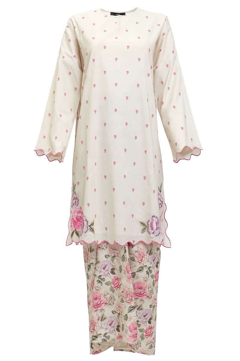 COTTON Manora Blouse & Skirt - Ecru - Image 2