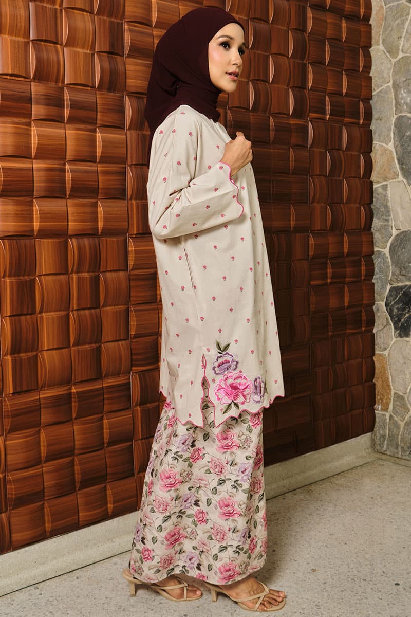 COTTON Manora Blouse & Skirt - Ecru - Image 3