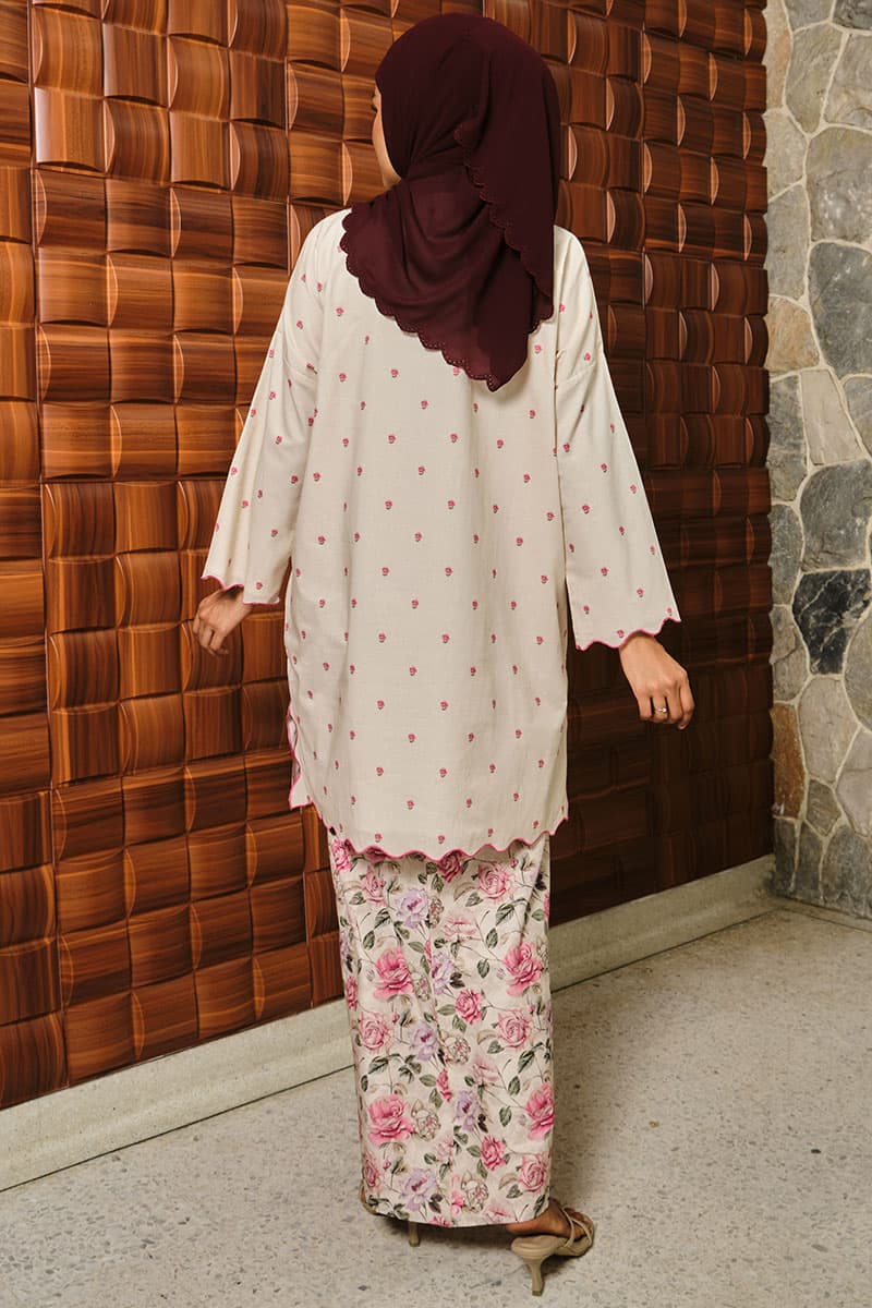 COTTON Manora Blouse & Skirt - Ecru - Image 4