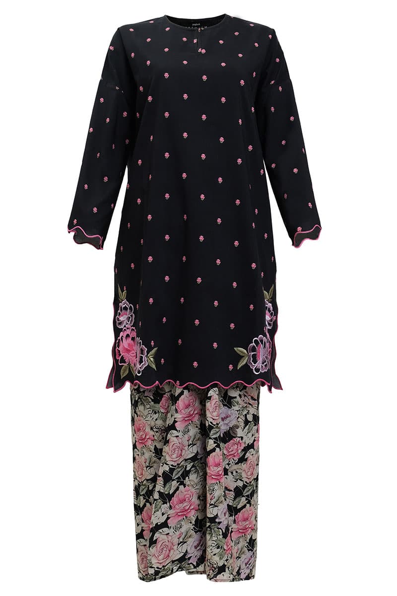 COTTON Manora Blouse & Skirt - Black - Image 2