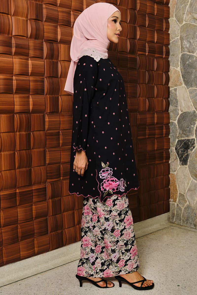 COTTON Manora Blouse & Skirt - Black - Image 3