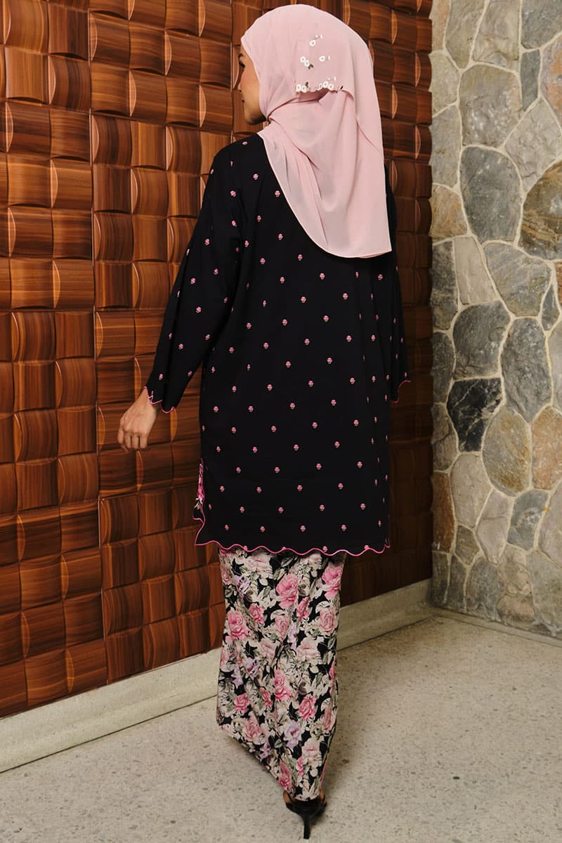 COTTON Manora Blouse & Skirt - Black - Image 4