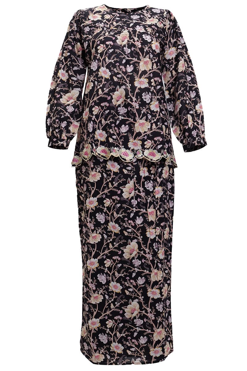 COTTON Rukma Blouse & Skirt - Black - Image 2