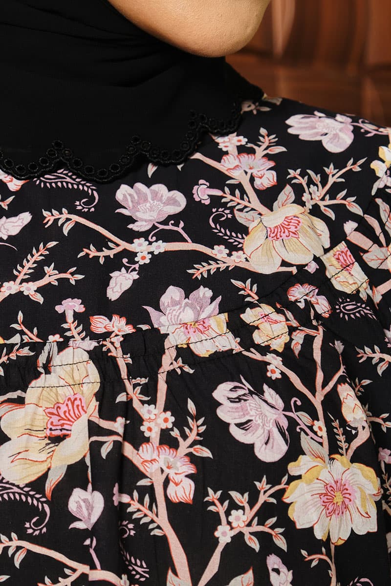 COTTON Rukma Blouse & Skirt - Black - Image 6