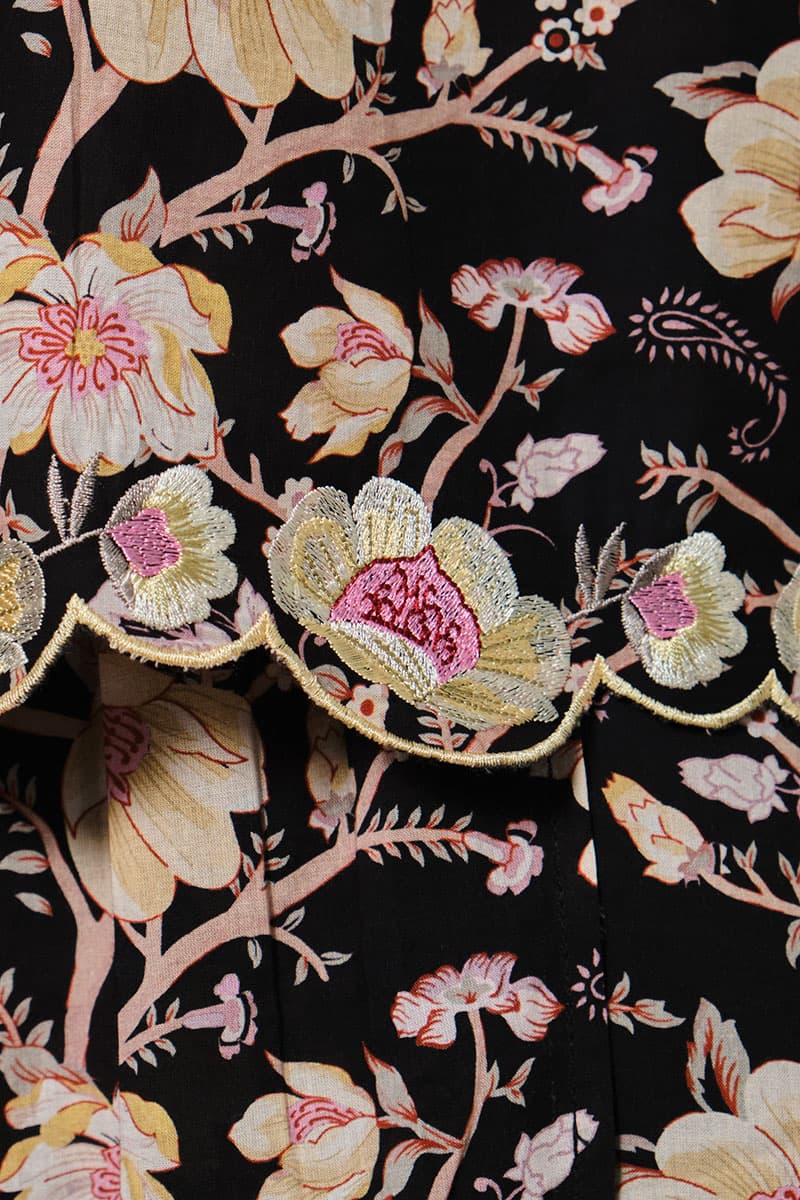 COTTON Rukma Blouse & Skirt - Black - Image 7