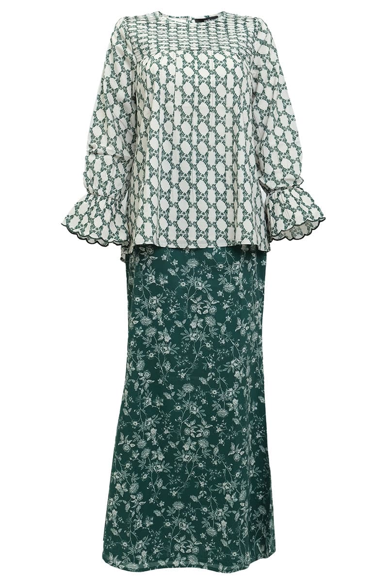 COTTON Sulastri Blouse & Skirt - Deep Forest - Image 2
