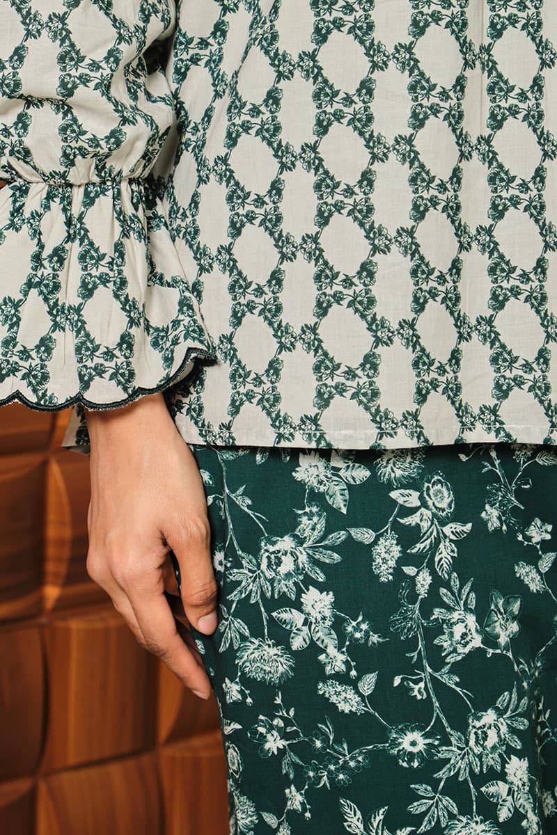 COTTON Sulastri Blouse & Skirt - Deep Forest - Image 7