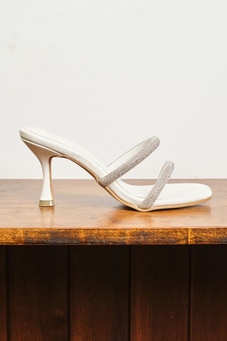 Nurin Strap Heels - White