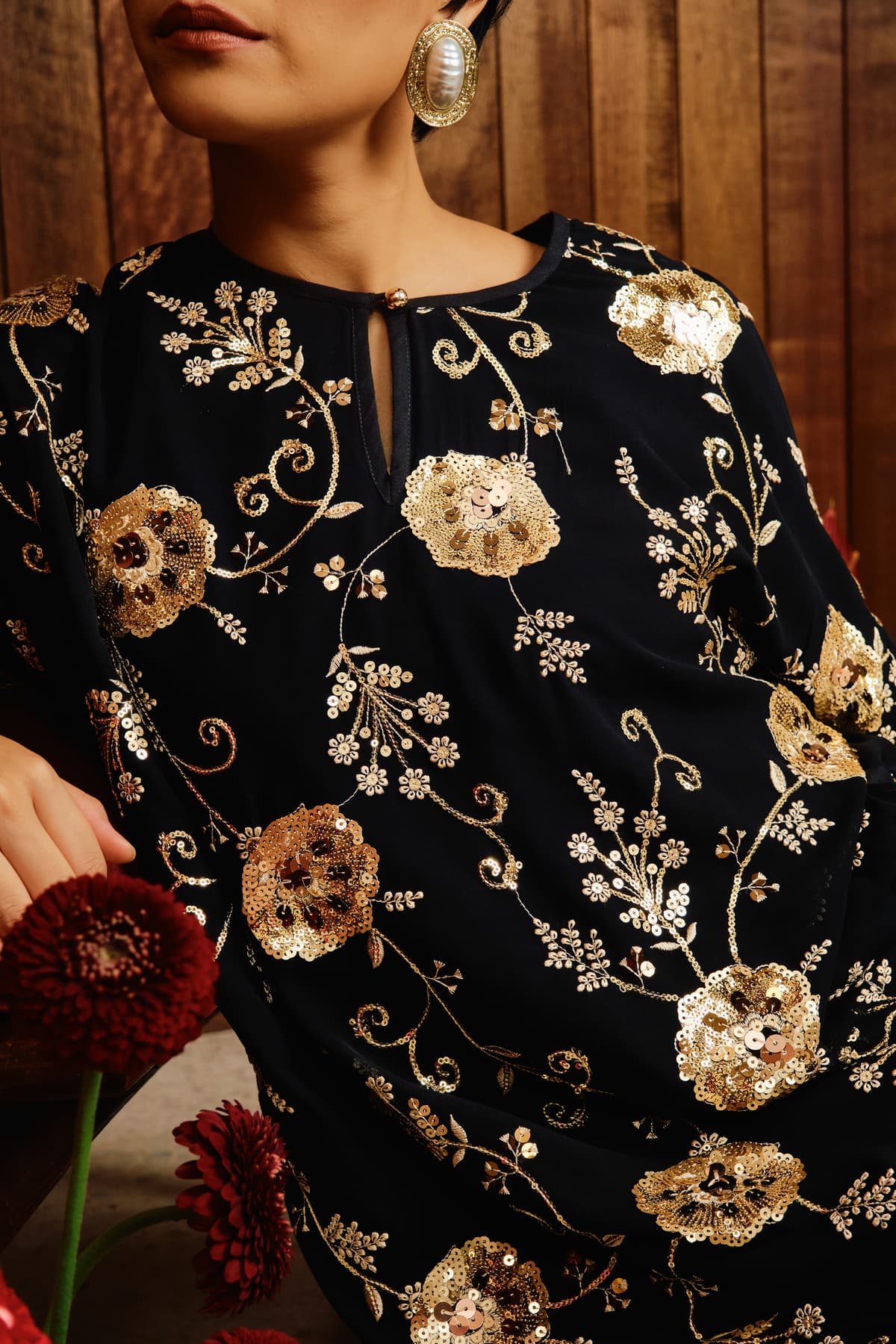 PRE-ORDER Salarinda Blouse & Skirt - Black - Image 7