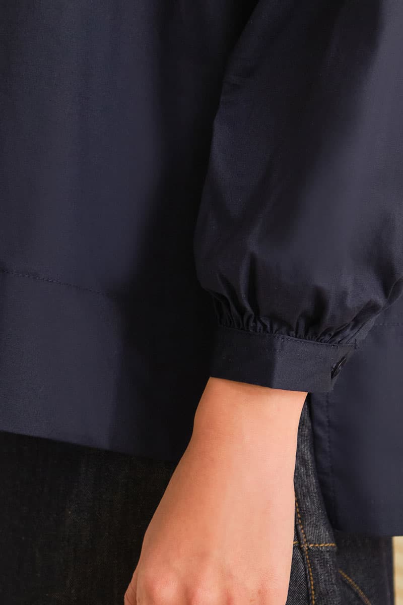 Daliah Drop Shoulder Blouse - Midnight Blue - Image 6