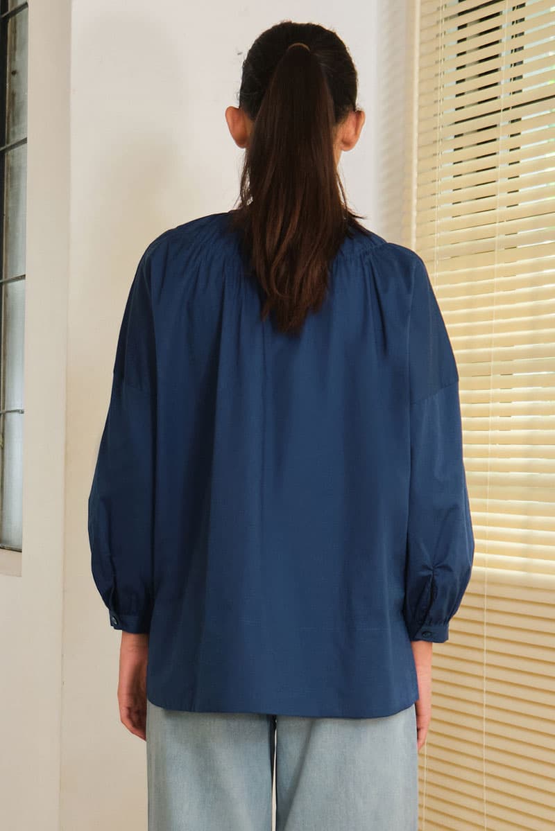 Daliah Drop Shoulder Blouse - Teal - Image 4