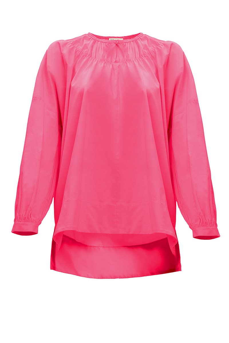 Daliah Drop Shoulder Blouse - Hibiscus - Image 2