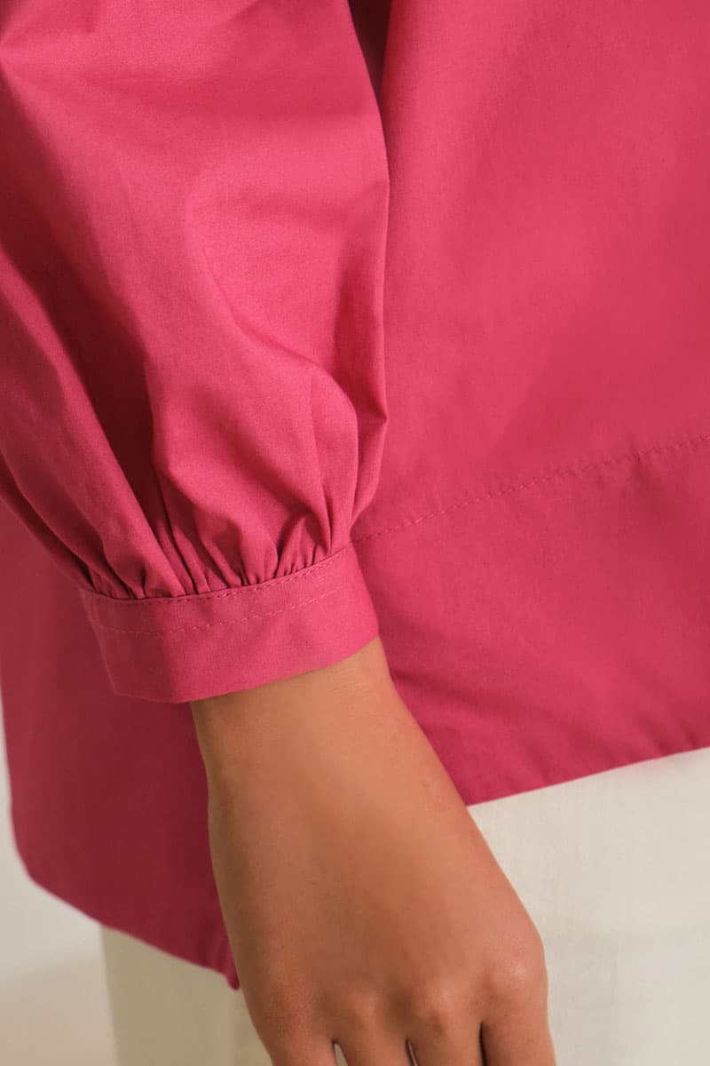 Daliah Drop Shoulder Blouse - Hibiscus - Image 6