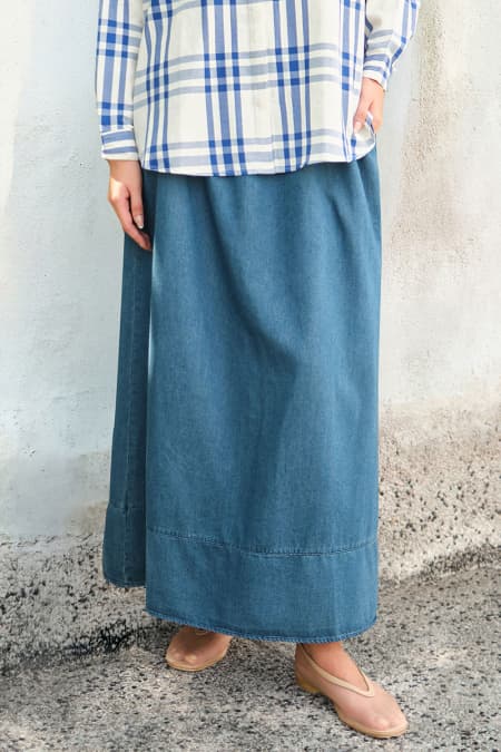 Albert A-Line Skirt - Medium Wash