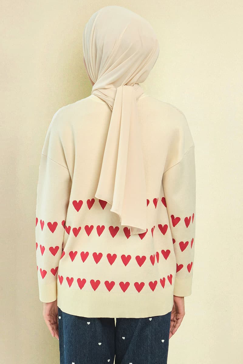 Giselle Drop-Shoulder Sweater - Cream - Image 4
