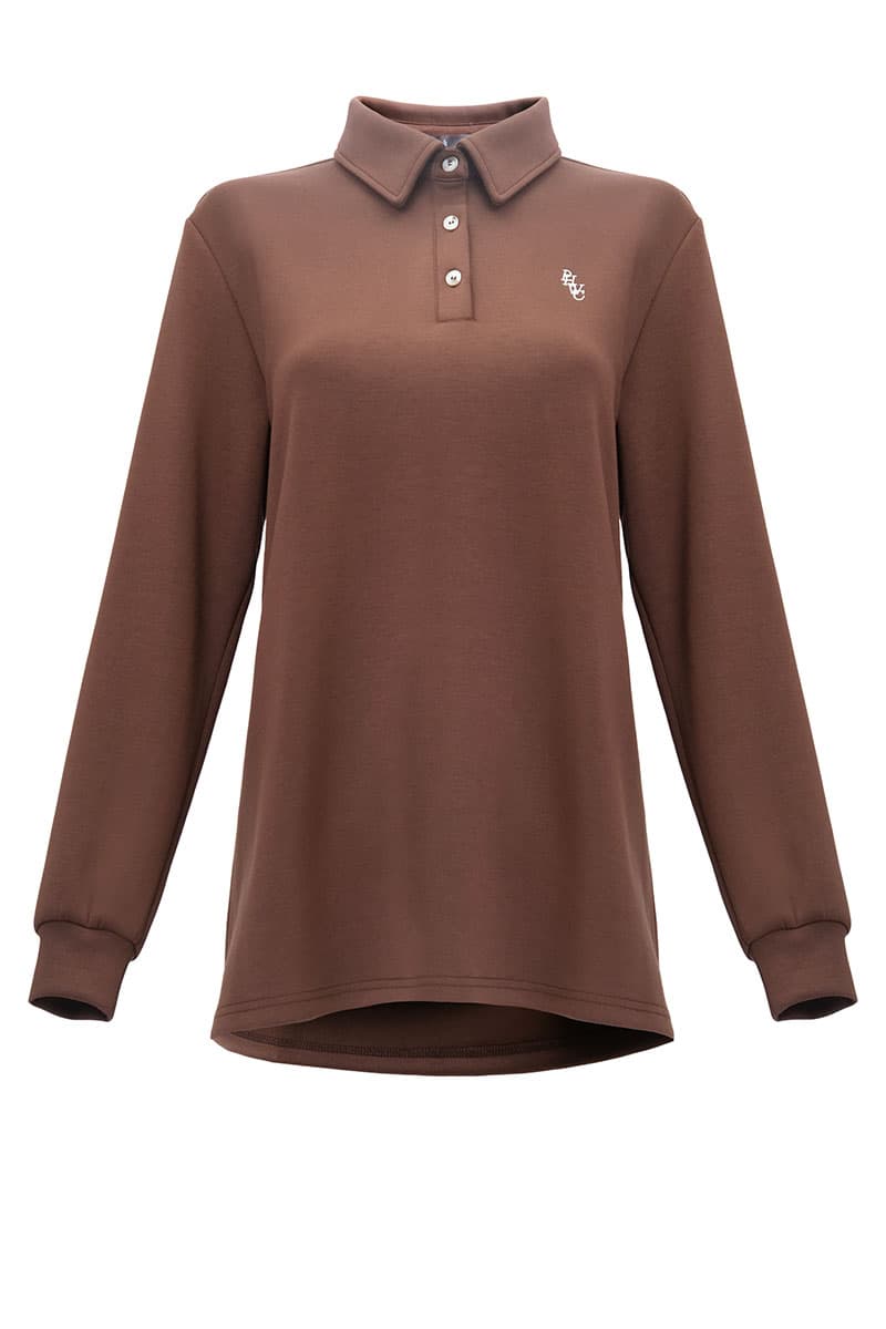 Victor Drop Shoulder Polo Shirt - Pinecone - Image 2