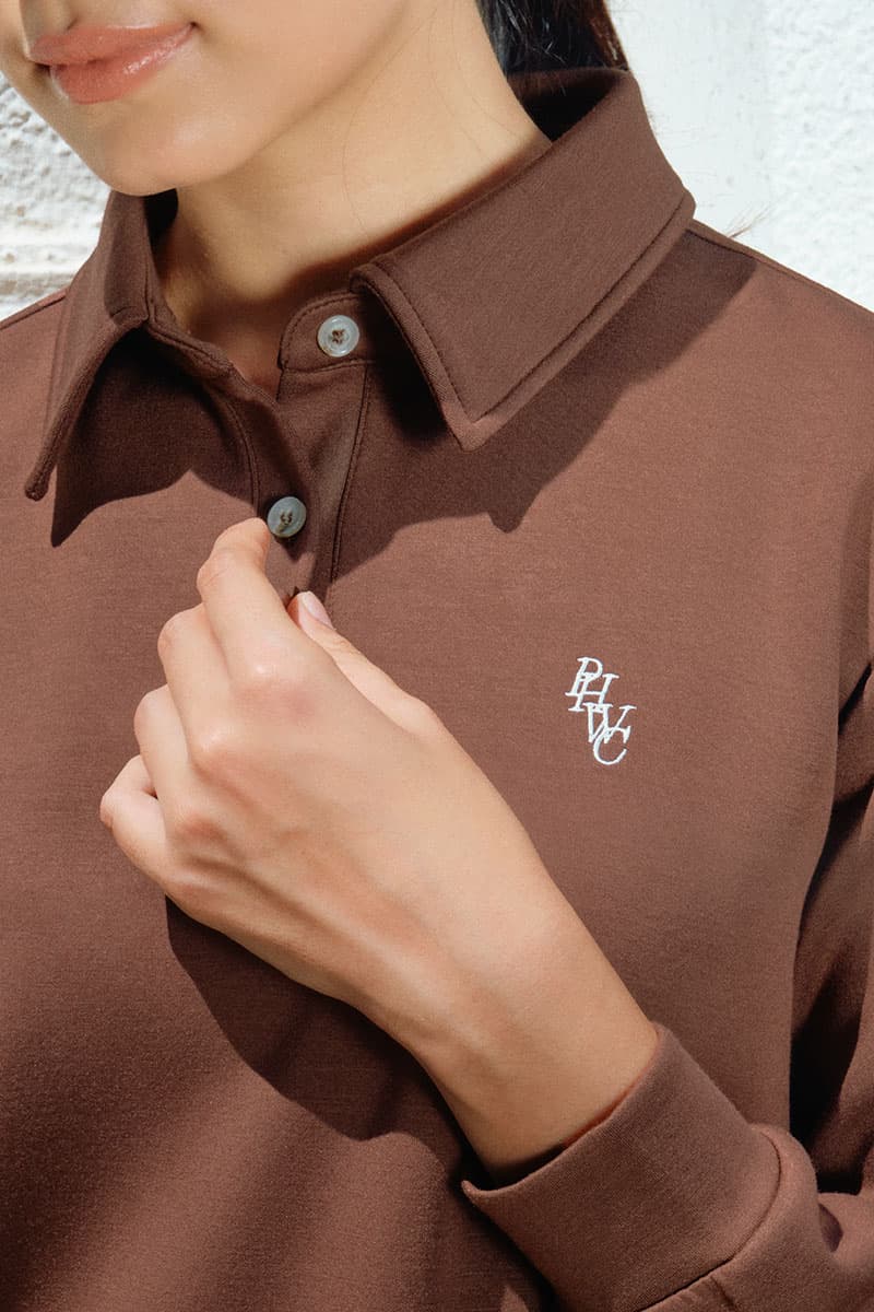Victor Drop Shoulder Polo Shirt - Pinecone - Image 1