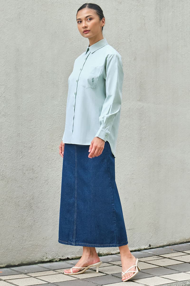 Elite Front Button Shirt - Apple Mint - Image 3