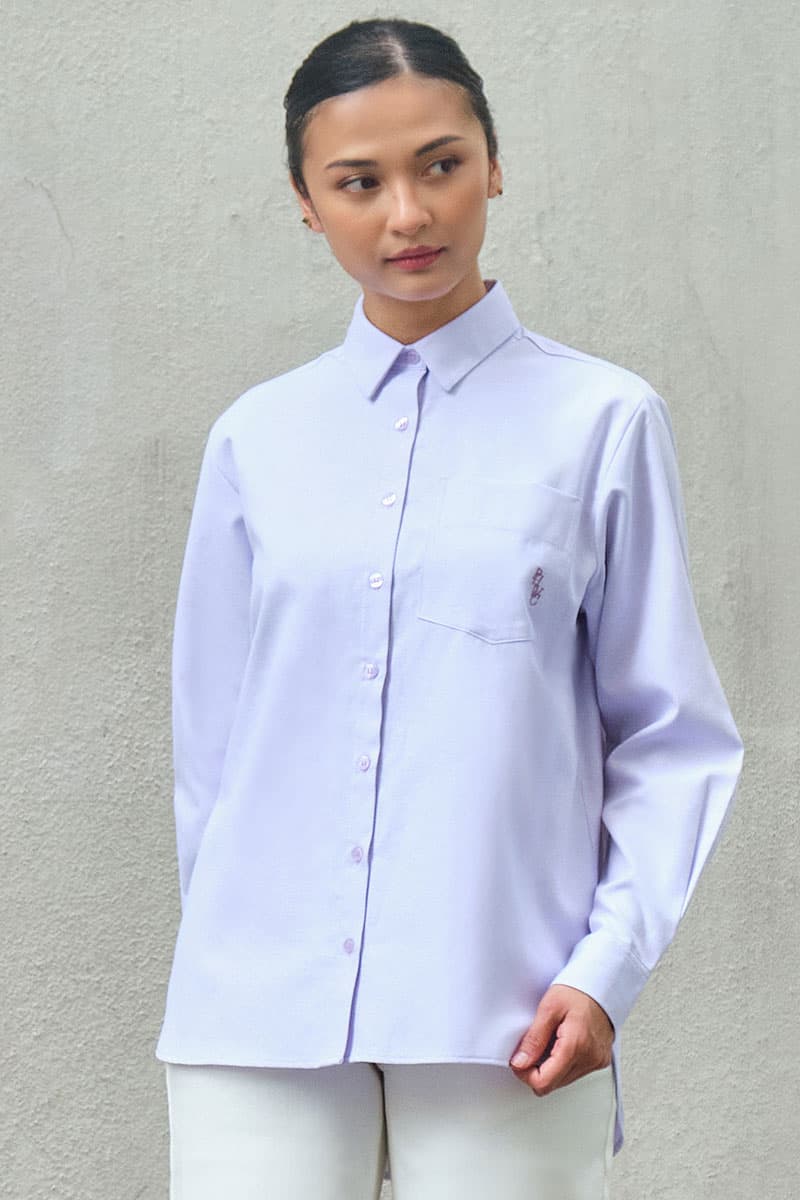 Elite Front Button Shirt - Lilac - Image 1