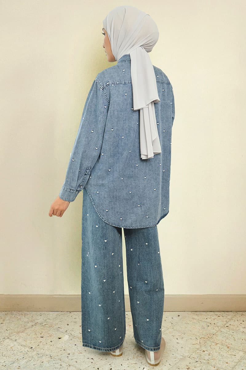 Lana Front Button Shirt - Light Wash - Image 4