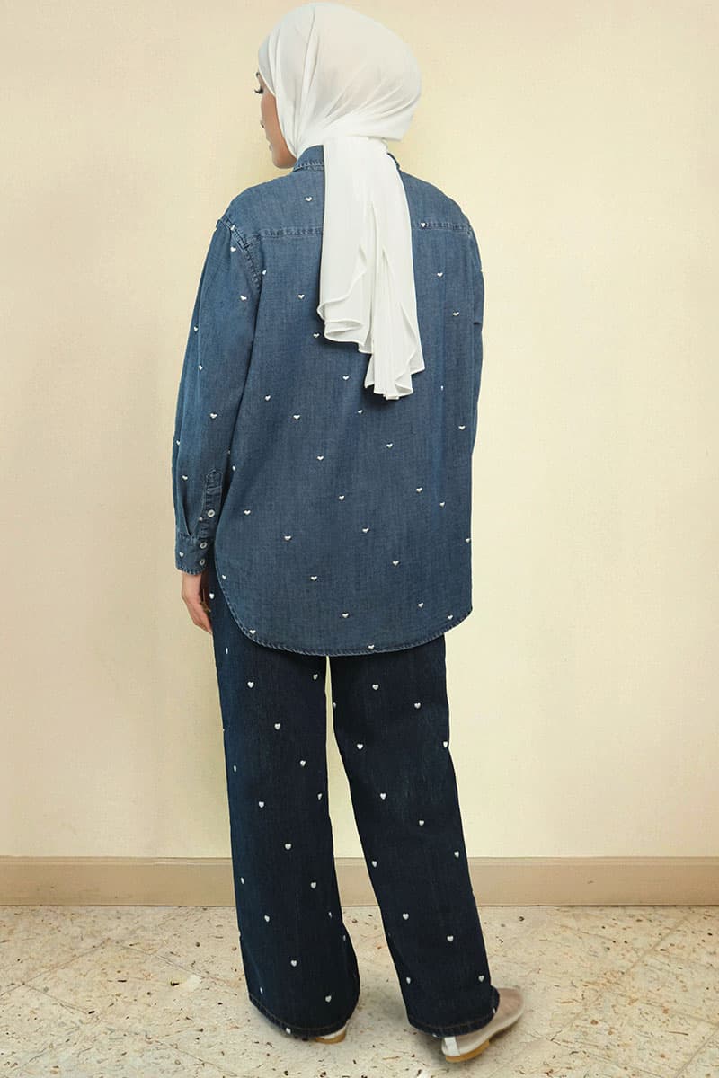 Lana Front Button Shirt - Dark Wash - Image 4