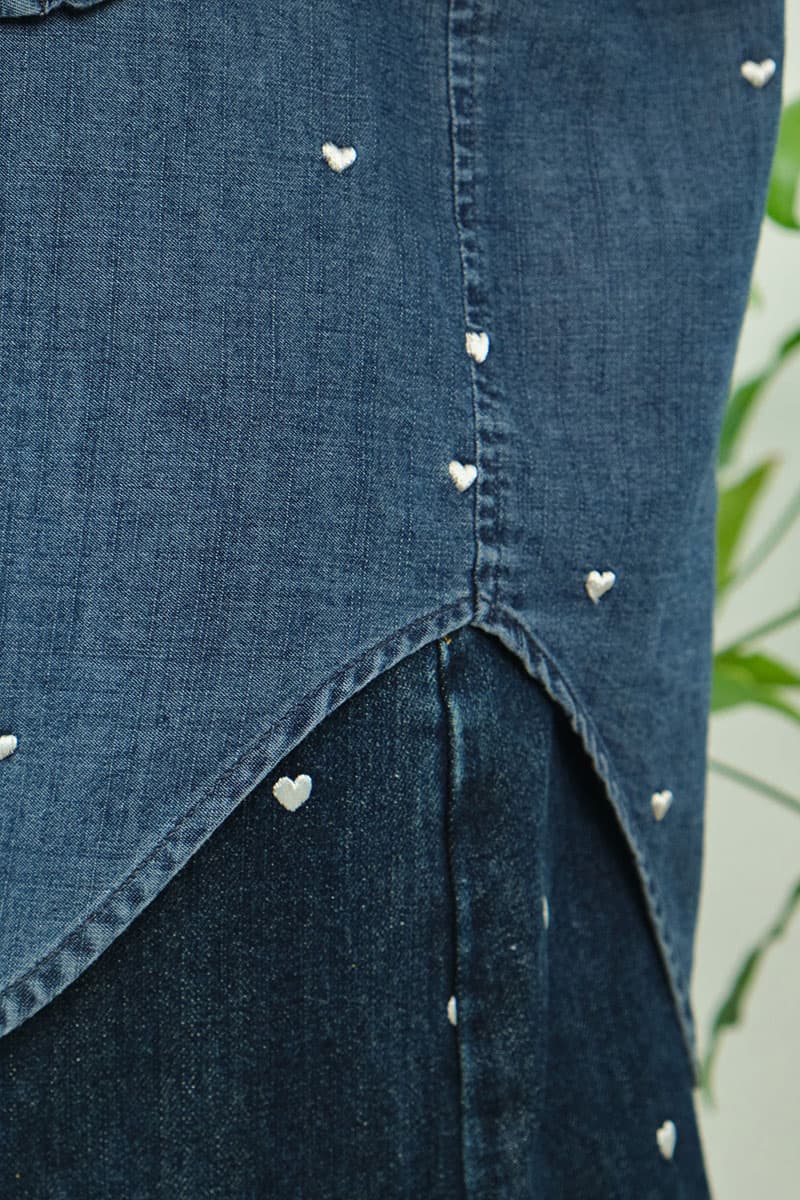 Lana Front Button Shirt - Dark Wash - Image 6