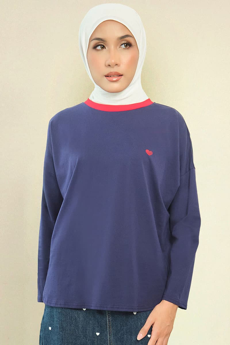 Irina Round Neck Tee - Twilight - Image 1