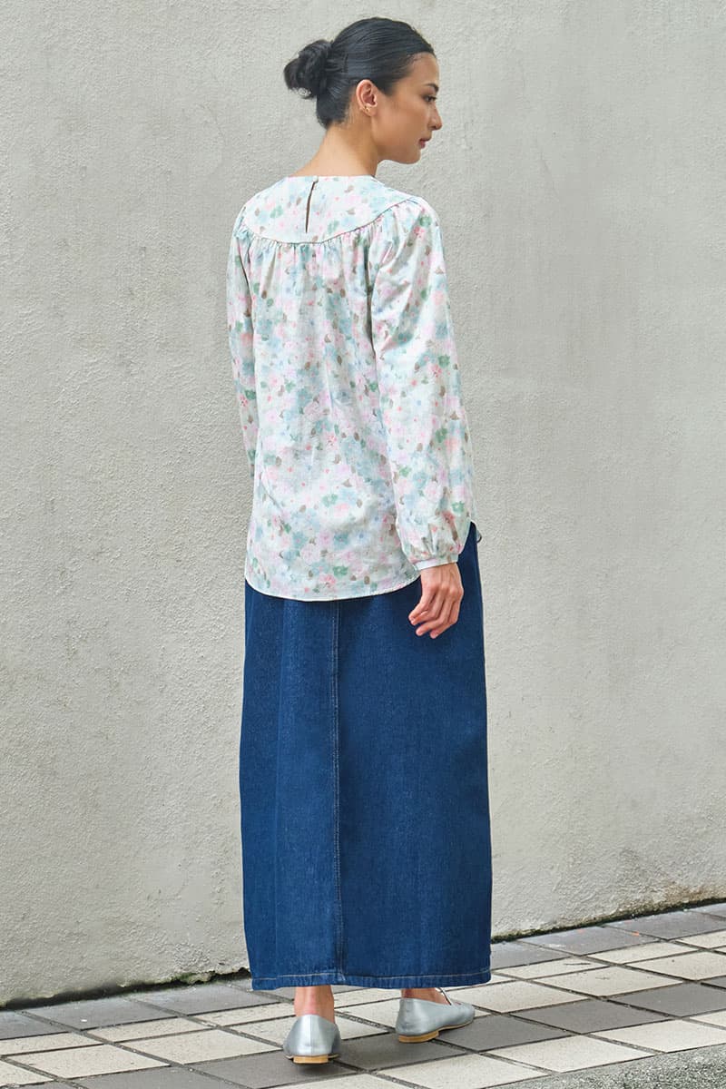 COTTON Castle A-Line Denim Skirt - Dark Wash - Image 4