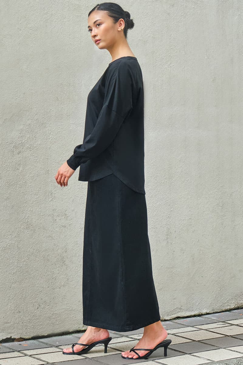 Kirsi Drop Shoulder Sweater 3.0 - Black - Image 3