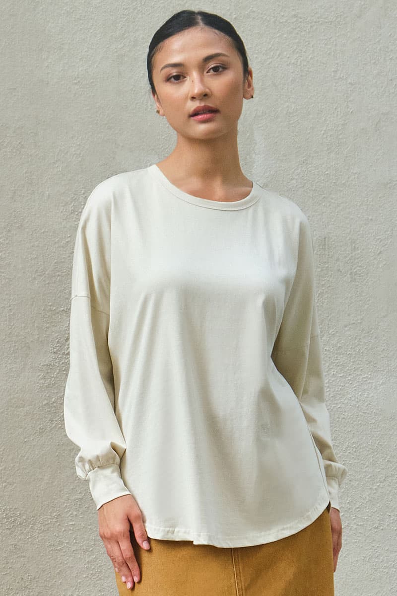 Kirsi Drop Shoulder Sweater 3.0 - Rice - Image 1