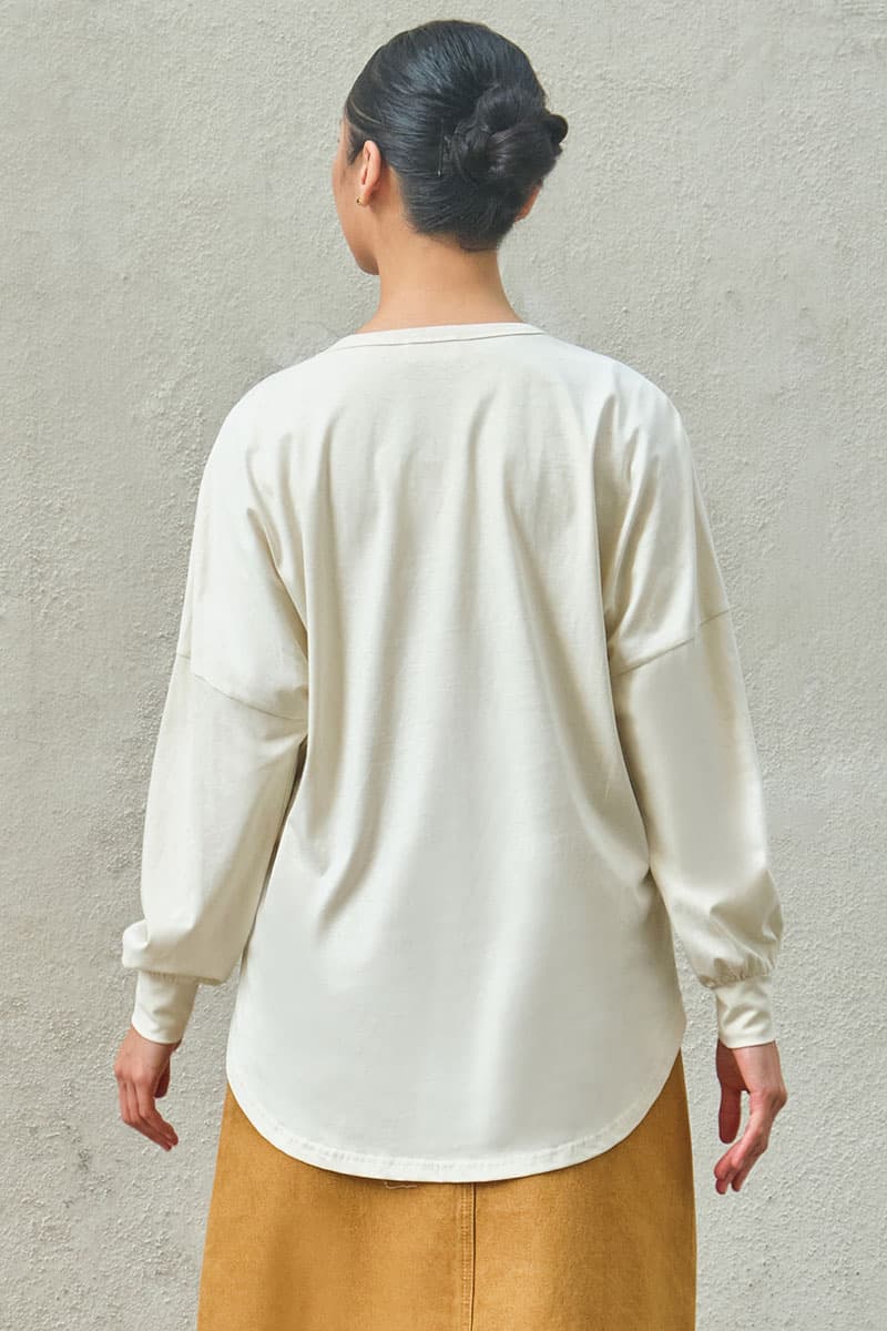 Kirsi Drop Shoulder Sweater 3.0 - Rice - Image 4