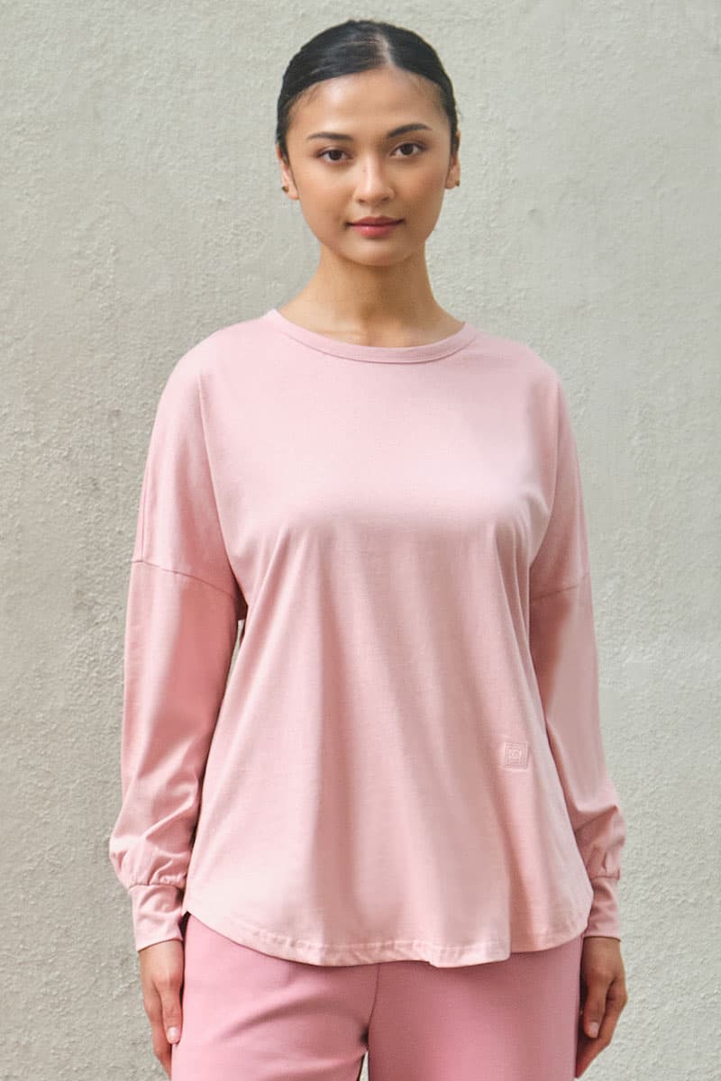 Kirsi Drop Shoulder Sweater 3.0 - Pink Blush - Image 1