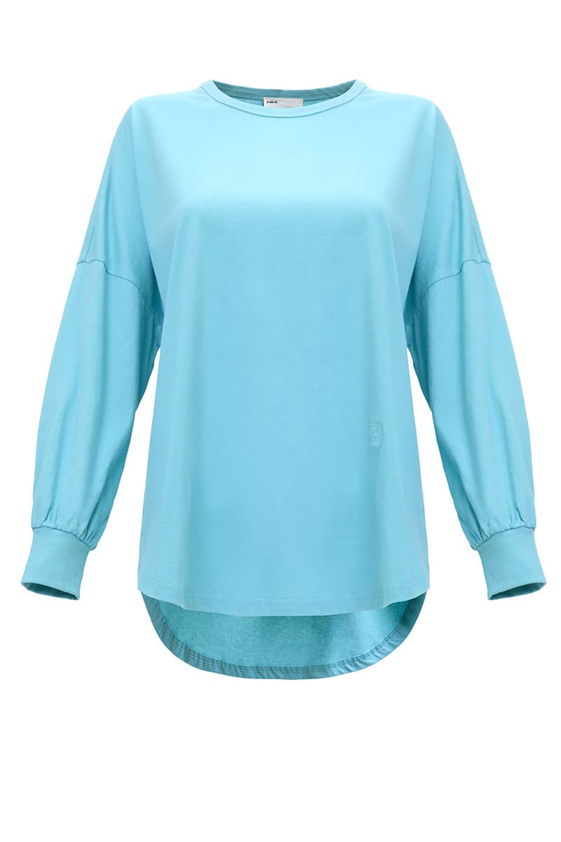 Kirsi Drop Shoulder Sweater 3.0 - Aqua - Image 2