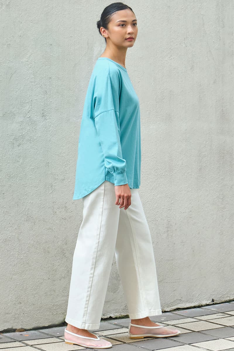 Kirsi Drop Shoulder Sweater 3.0 - Aqua - Image 3