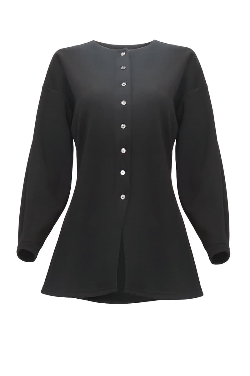 Elm Front Button Blouse - Black - Image 2